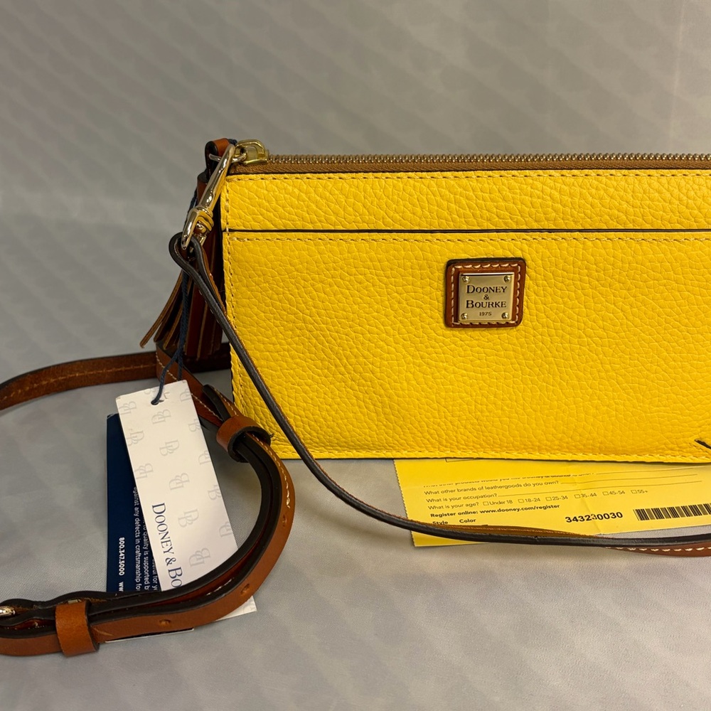 Dooney & Bourke Vibrant Yellow Gingy Crossbody Bag